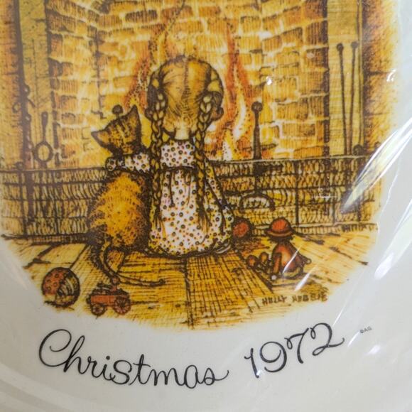 Vintage 1972 Holly Hobbie Christmas Plate – American Greetings Cat Collectible - Picture 4 of 13